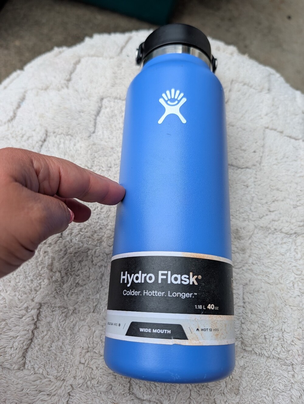 Hydro Flask Blue Insulated Water Bottle - Wide Mouth 40 Oz NWT